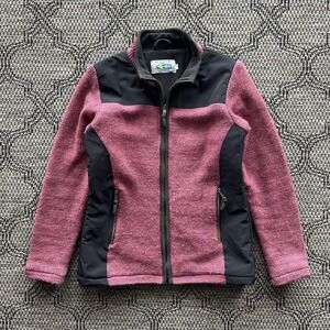 Laundromat Jacket Women's M Black Pink Wool Sweater Wool Handmade Outdoors Hike
